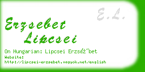 erzsebet lipcsei business card